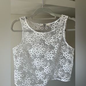 White see through flowers